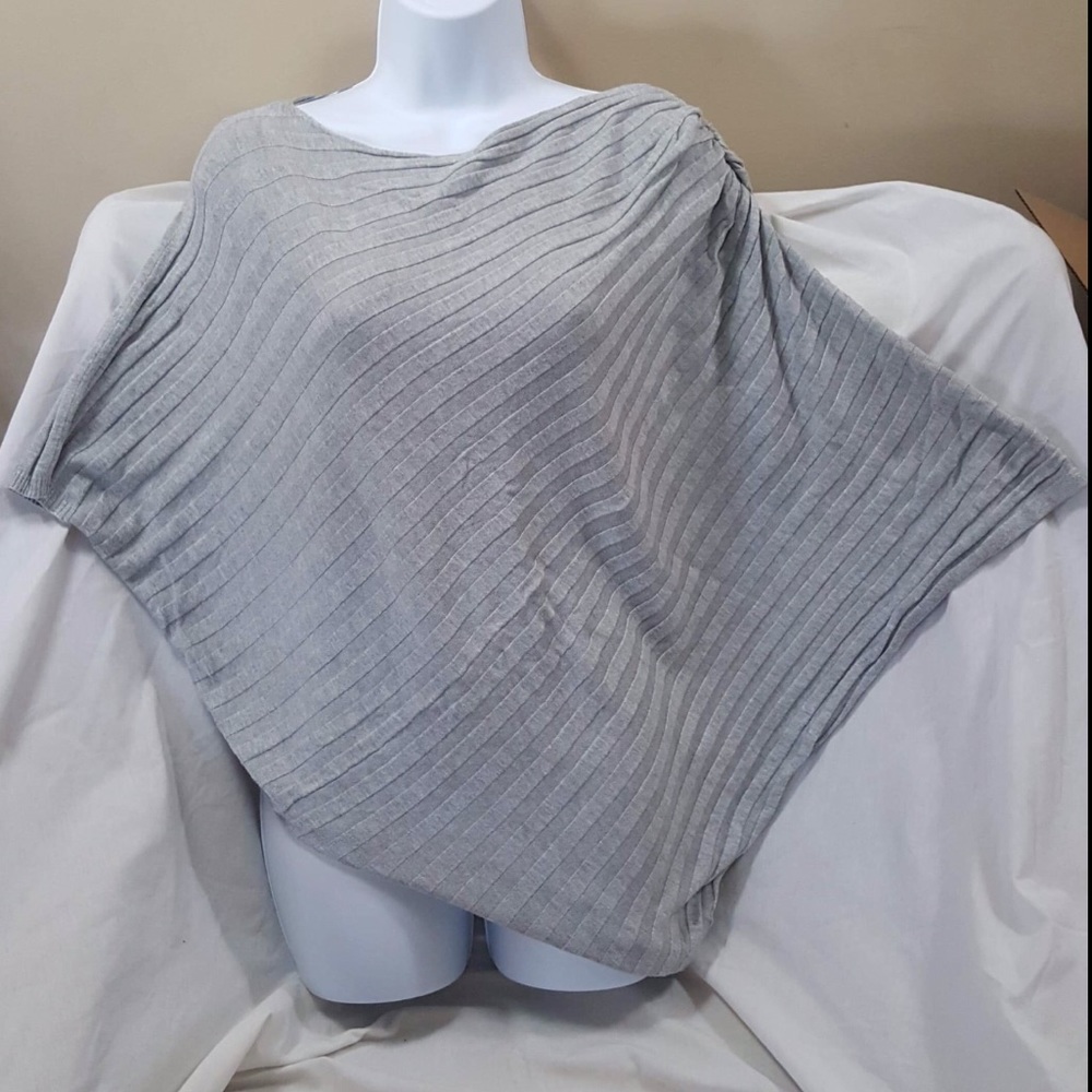 Lane Bryant grey asymmetric knit top NWOT